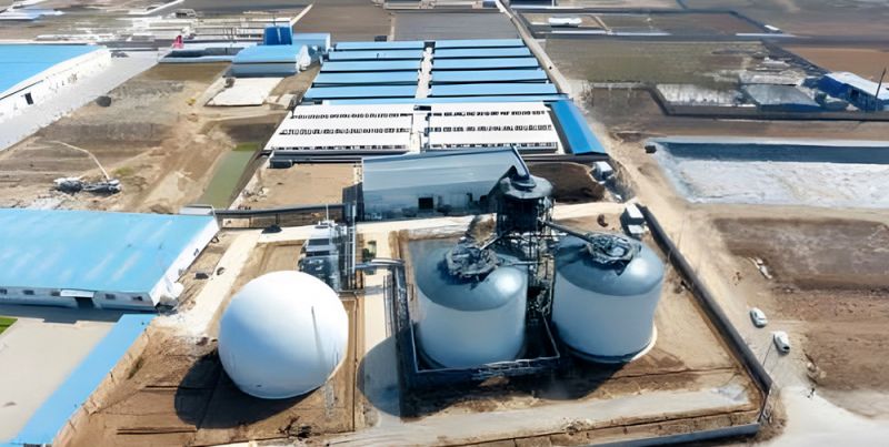 辛集市厭氧工藝餐廚垃圾處理項目航拍圖